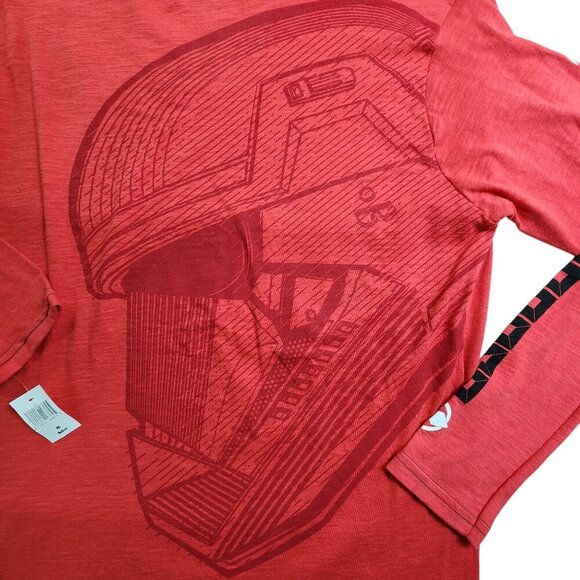 Star Wars First Order Red & Black Hooded Long Sleeve Shirt, Men's Medium NWT - Picture 7 of 11